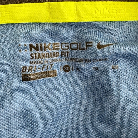 Nike golf blue shirt collar  polo style dri fit SZ XL - Picture 5 of 5